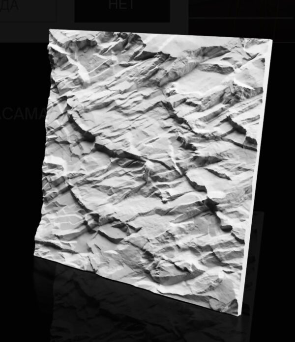 PANOU 3D ATAKAMA MODEL 1 & 2Dimensiuni- 600x600x36 mmGreutate- 6,9 kgGrosimea reliefului 13-36 mmMaterial- gips compozit de înaltă calitate Particularități- necesită vopsire ATAKAMA MODEL 1 & 2